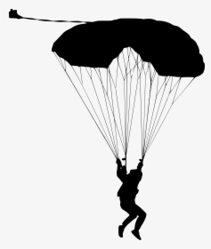 Parachute Silhouette Png, Transparent Png, Transparent PNG