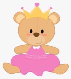 Ursinho Menina Png - Teddy Bear Princess Clipart, Transparent Png, Transparent PNG
