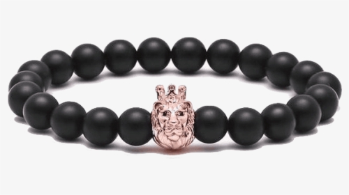 Road To Man Bracelets Crowned Lion Beaded Bracelet - Pulseras De Hombre De Moda, HD Png Download, Transparent PNG