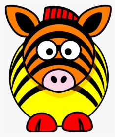 This Free Icons Png Design Of Rainbow Zebra - Cartoon Clipart Zebra, Transparent Png, Transparent PNG