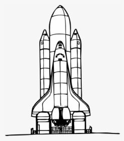 Space Shuttle Liftoff Svg Clip Arts - Space Shuttle Clipart Black And White, HD Png Download, Transparent PNG