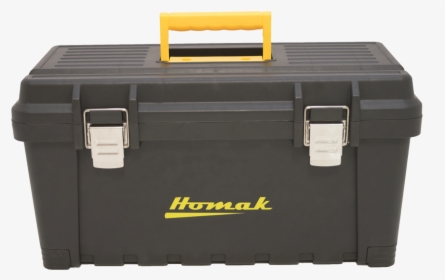 19″ Black Plastic Toolbox With Metal Latches - Wood, HD Png Download, Transparent PNG