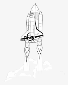 Monochrome - Spaceship Lift Off Clipart, HD Png Download, Transparent PNG