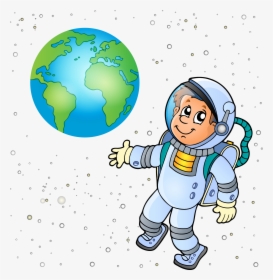 Transparent Earth Cartoon Png - Space And Astronauts Clipart, Png Download, Transparent PNG