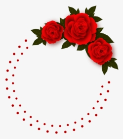 Rose Flowers Frame Free Picture - Flower Rose Simple Border Design, HD Png Download, Transparent PNG