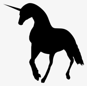 Silhouette, Unicorn, Horse, Running, Wiled - Portable Network Graphics, HD Png Download, Transparent PNG