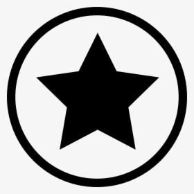 Star Black Shape In A Circle Outline Favourite Interface - Logo De Una Estrella Negra, HD Png Download, Transparent PNG