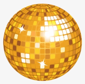 Dj Clipart Disco Ball Light - Disco Ball Cartoon Gold, HD Png Download, Transparent PNG
