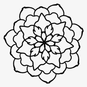 Flower, Cute Pretty, Design, Florals, Black And White - Cute Flower Design Png, Transparent Png, Transparent PNG