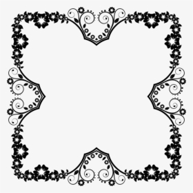 Line Art,heart,ornament - Frame Border Design Black And White, HD Png Download, Transparent PNG