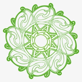 Celtic Ornament Vector Free Flower - Floral Ornament Green Png, Transparent Png, Transparent PNG