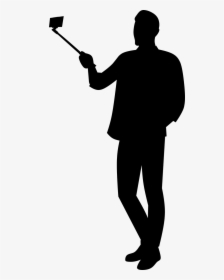 Transparent Phone Silhouette Png - Silhouette Selfie Png, Png Download, Transparent PNG