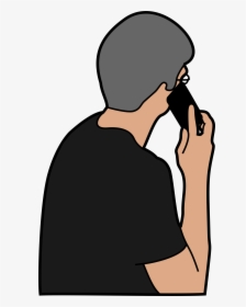 Shoulder,human Behavior,silhouette - Person On Call Png, Transparent Png, Transparent PNG