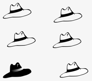 Pirate Hat Clipart Black And White Free Png - Hats Clipart White And Black, Transparent Png, Transparent PNG