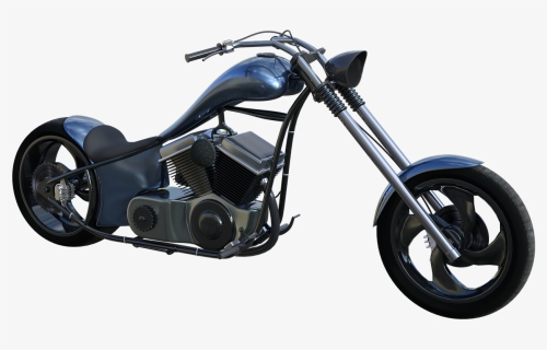 Chopper, Motorcycle, Wheels, Tires, Rims, Handlebars - Chopper, HD Png Download, Transparent PNG