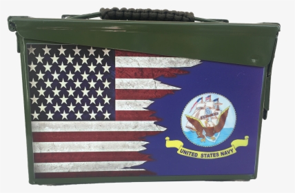 Dual Us Navy Flag Custom Ammo Can - Black And White Grunge American Flag, HD Png Download, Transparent PNG