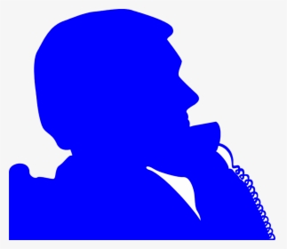 Silhouette Man On The Telephone, HD Png Download, Transparent PNG
