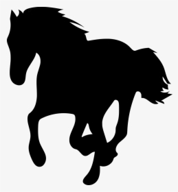 Horse, Animal, Running, Front, Silhouette, Designs - Transparent Running Horse Silhouette Png, Png Download, Transparent PNG