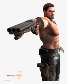 Man Holding Gun Png - Resident Evil 5 Chris Warrior, Transparent Png, Transparent PNG