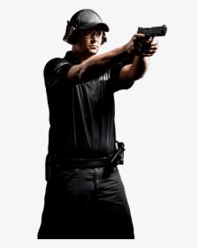 Transparent Guy With Gun Png - Guy Shooting Gun Png, Png Download, Transparent PNG
