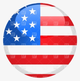 Transparent Flag Team Clipart - Usa Flag Button Vector, HD Png Download, Transparent PNG