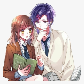 Cute Anime Kawaii Couple Romantic Boy Girl Boyfriend - Cute Anime Boy And Girl, HD Png Download, Transparent PNG