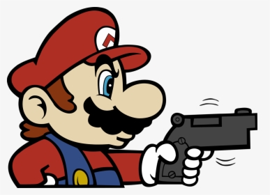 Heres Hi-res Mario Holding A Gun - Mario With A Gun Png, Transparent Png, Transparent PNG