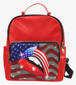 Usa Flag Lipstick On Sensual Lips Campus Backpack/large - Great Wave Off Kanagawa Backpack, HD Png Download, Transparent PNG