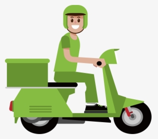 Transparent Motorcycle Clipart - Delivery Motorbike Png, Png Download, Transparent PNG