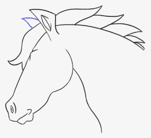 Clip Art How To Draw A - Easy Face Horse Drawing, HD Png Download, Transparent PNG