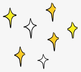 #stars #sparkle #emoji #yellow #white #star #galexy - White Stars Emoji, HD Png Download, Transparent PNG
