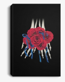 Skeleton Rose Ribbon Portrait Canvas - Garden Roses, HD Png Download, Transparent PNG