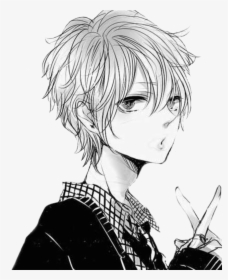 Anime Boy Black And White Transparent, HD Png Download, Transparent PNG