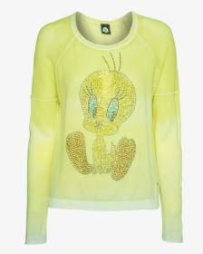 Fashion Frogbox Tweety Sparkle Yellow Fine Knit Sweater - Long-sleeved T-shirt, HD Png Download, Transparent PNG