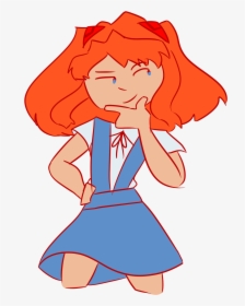 My First Drawing Of Asuka In 3 Or 4 Years  heres The - Cartoon, HD Png Download, Transparent PNG