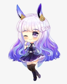 Roblox Anime Girl With Blue Hair Decal Download - Cute Blue And Purple Anime Girls, HD Png Download, Transparent PNG