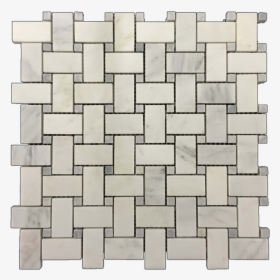 Pearl White Basketweave With Pacific Gray Dot Mosaic - Elon Pearl White Basketweave Pacific Gray Bathroom, HD Png Download, Transparent PNG