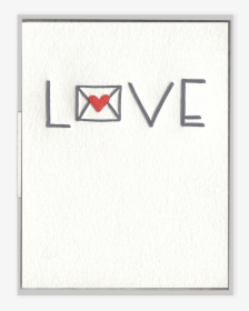 Love Mail Letterpress Greeting Card - Black-and-white, HD Png Download, Transparent PNG