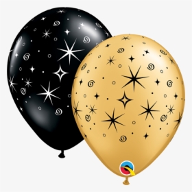 Black And Gold Balloons Png, Transparent Png, Transparent PNG