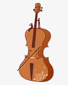 Transparent Violin Clipart Png - Cello Cartoon Png, Png Download, Transparent PNG