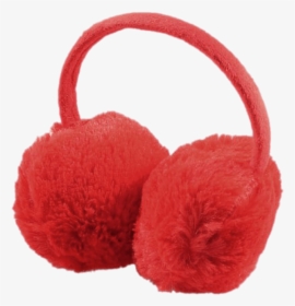 Red Fluffy Earmuffs - Ear Cover For Winter, HD Png Download, Transparent PNG
