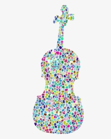 Polyprismatic Tiled Violin Silhouette Clip Arts - Violin, HD Png Download, Transparent PNG