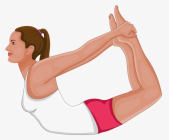 Clip Art Bow Pose Yoga - Posture In Dhanurasana, HD Png Download, Transparent PNG