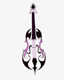 Fiddle Drawing Tribal Transparent Png Clipart Free - Tribal Cello Tattoo, Png Download, Transparent PNG