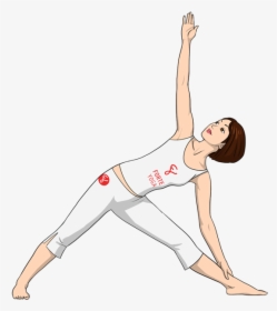 Extended Triangle Yoga Pose - Stretching, HD Png Download, Transparent PNG