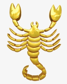 Transparent Scorpion Clipart - Scorpio Zodiac Sign Golden, HD Png Download, Transparent PNG