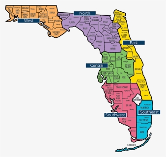 High Resolution Florida County Map, HD Png Download , Transparent Png ...