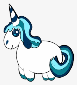 Unicorn, Clipart, Blue, Pony, Cute, Fluffy, Animal,, HD Png Download, Transparent PNG