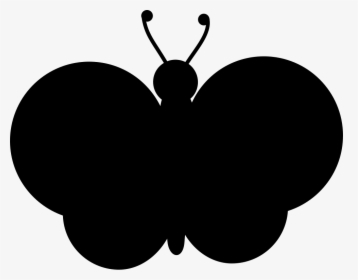 Butterfly With Circular Wings Shape Comments - Butterfly, HD Png Download, Transparent PNG