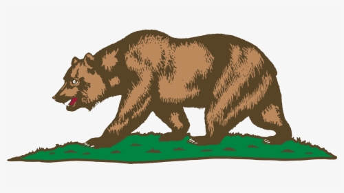 Clip Art California Flag Black And White - California Bear On Flag, HD Png Download, Transparent PNG